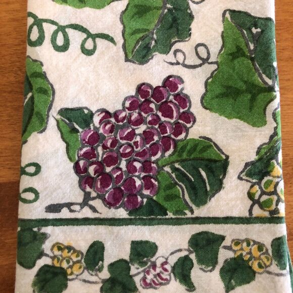 Pomegranate Napkins Set of 4 Vineyard Grapes 20x20" Cotton India - Picture 3 of 6